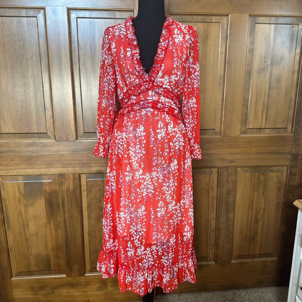 Red Floral Dress